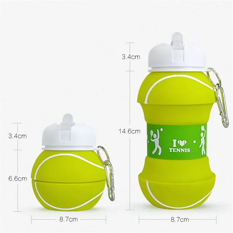 Foldable Sports Ball Bottle – Collapsible Water Bottle for Athletes