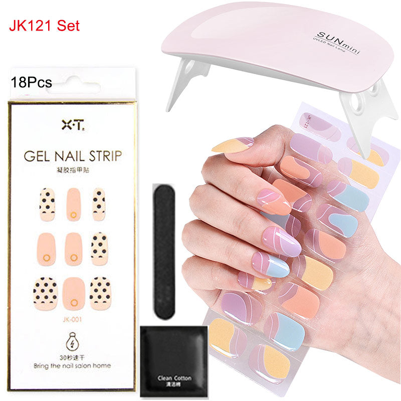 Gel Nail Wraps with UV Lamp – DIY Salon-Quality Nails at Home Set