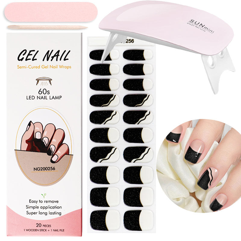 Gel Nail Wraps with UV Lamp – DIY Salon-Quality Nails at Home Set