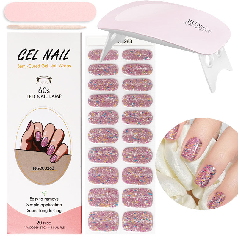 Gel Nail Wraps with UV Lamp – DIY Salon-Quality Nails at Home Set