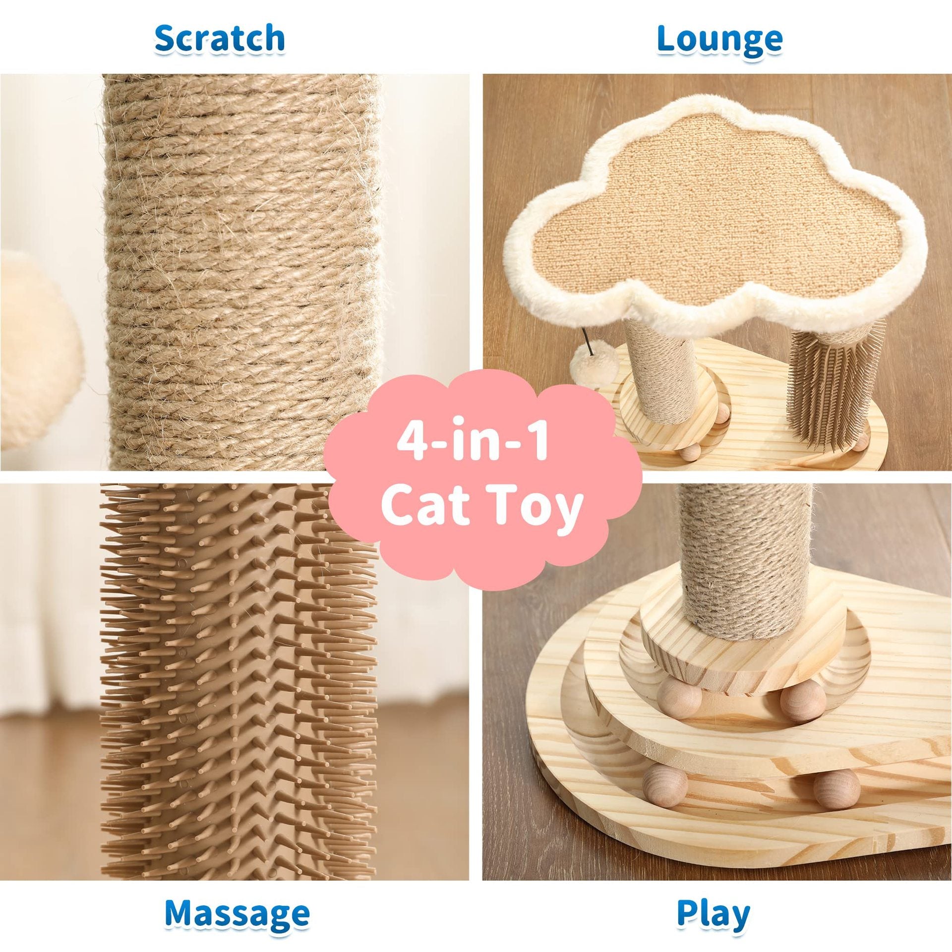 Cat Scratching Post – Durable Sisal Tower for Healthy Claws & Play