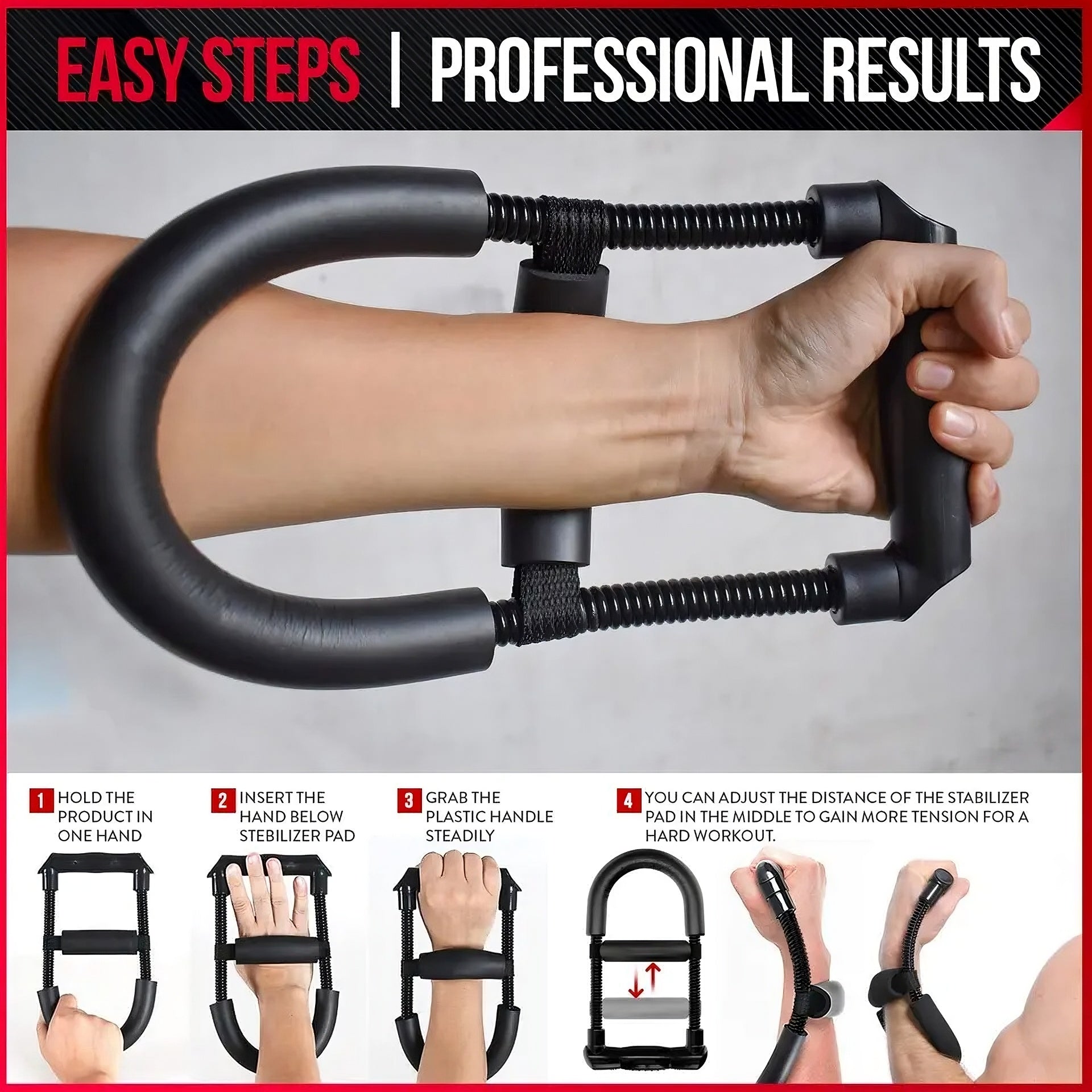 Wrist Muscles Exerciser – Adjustable Forearm Strength Trainer