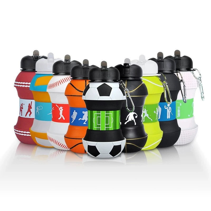 Foldable Sports Ball Bottle – Collapsible Water Bottle for Athletes