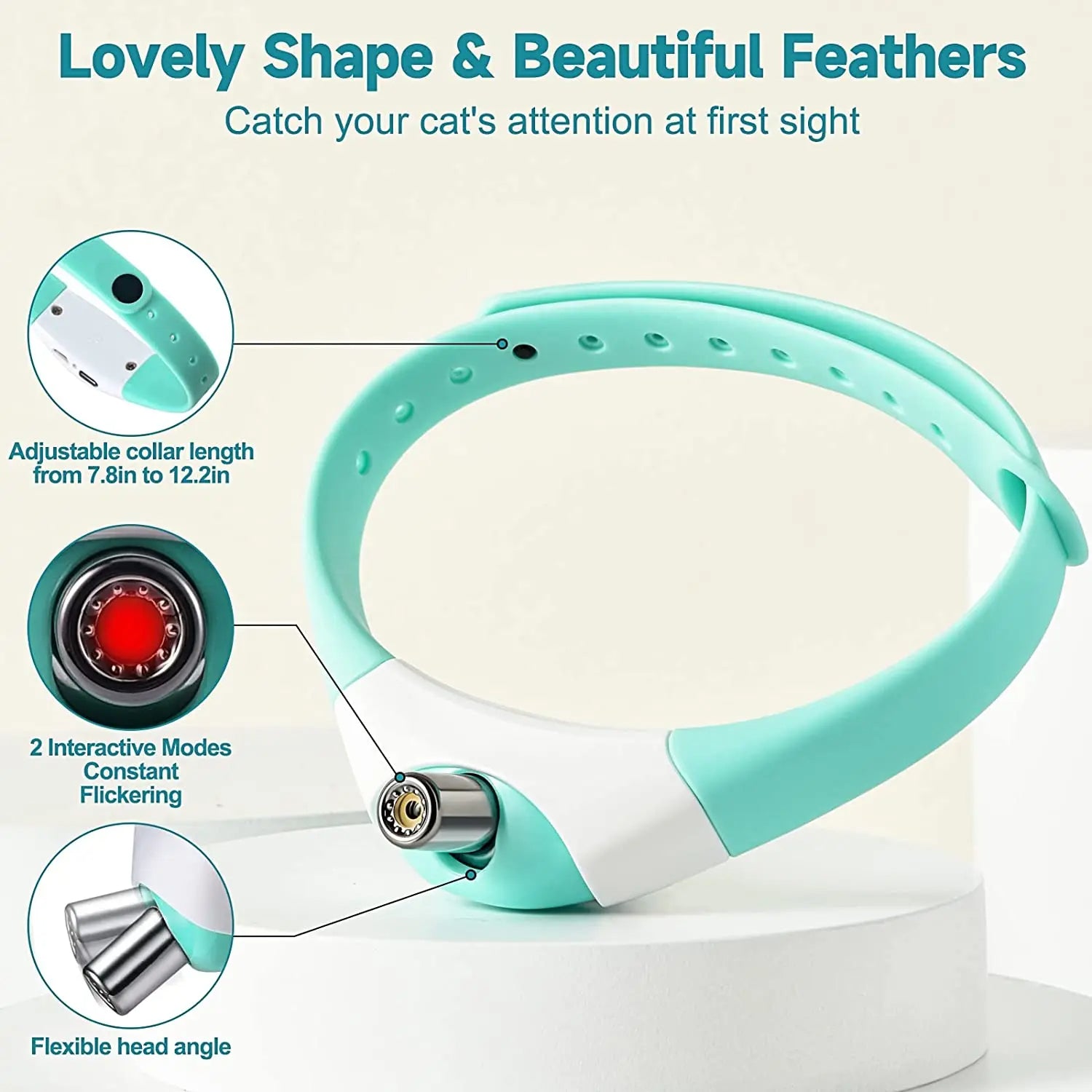 Laser Cat Collar – Interactive LED Toy Collar for Active Play