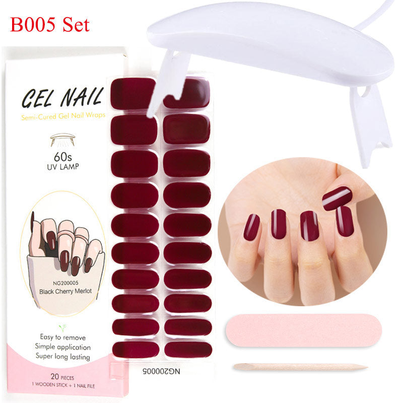 Gel Nail Wraps with UV Lamp – DIY Salon-Quality Nails at Home Set