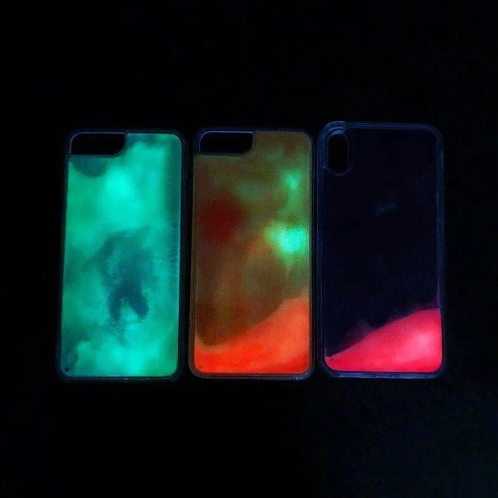 Luminous Quicksand Phone Case – Glow-in-the-Dark Liquid Glitter Cover