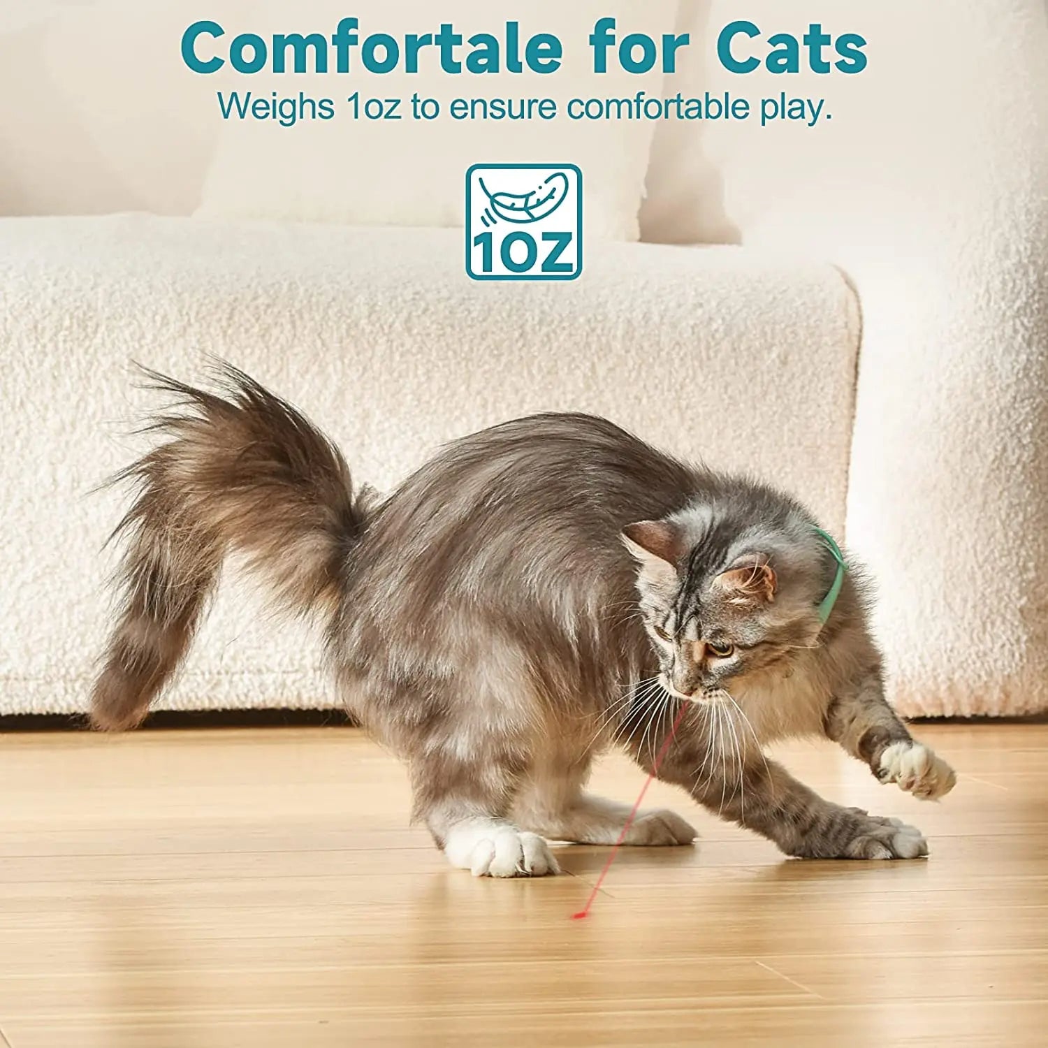 Laser Cat Collar – Interactive LED Toy Collar for Active Play