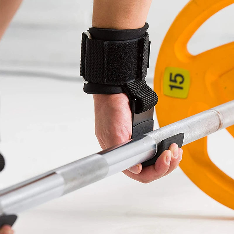 Weight Lifting Hooks with Wrist Straps – Heavy Duty Grip Support