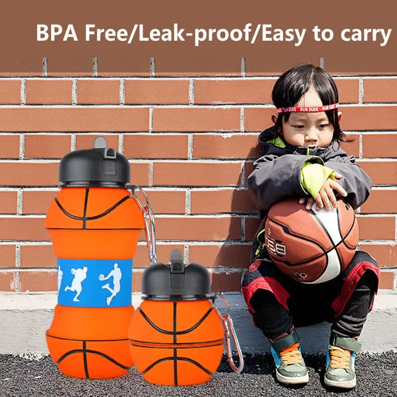 Foldable Sports Ball Bottle – Collapsible Water Bottle for Athletes