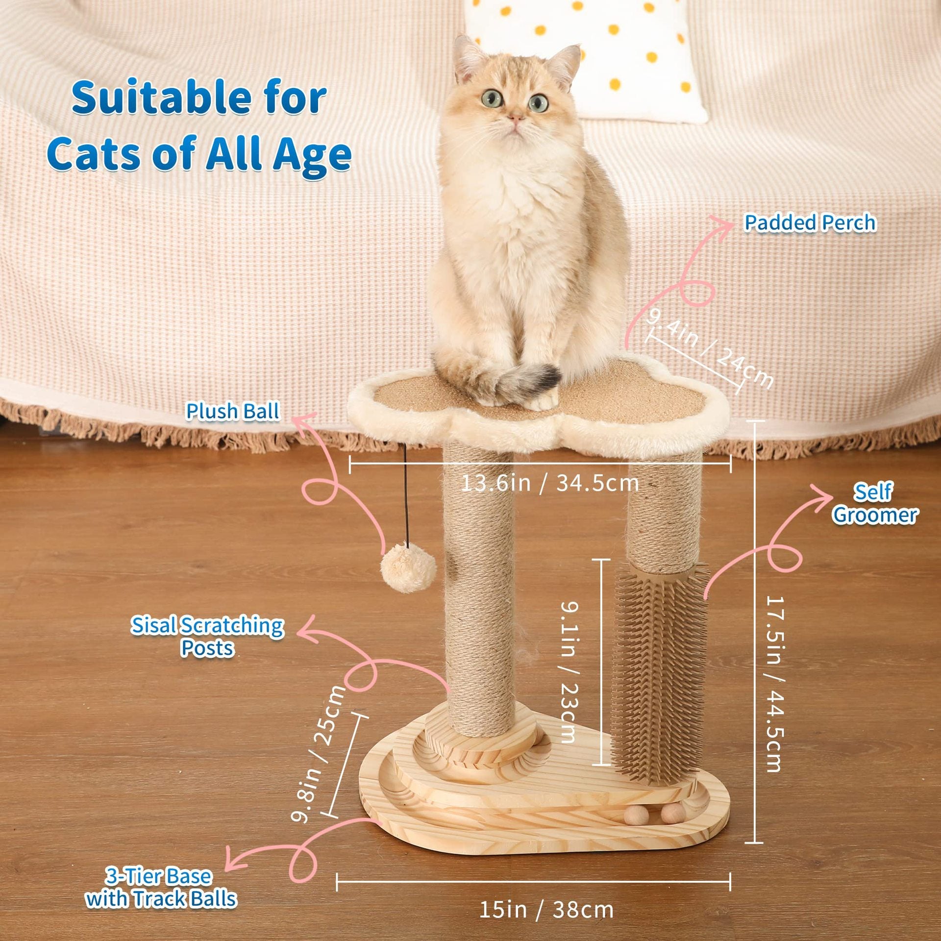Cat Scratching Post – Durable Sisal Tower for Healthy Claws & Play