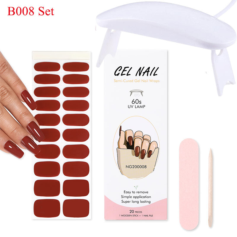 Gel Nail Wraps with UV Lamp – DIY Salon-Quality Nails at Home Set