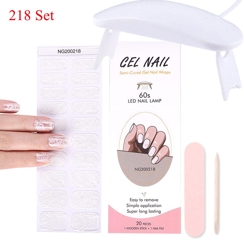 Gel Nail Wraps with UV Lamp – DIY Salon-Quality Nails at Home Set