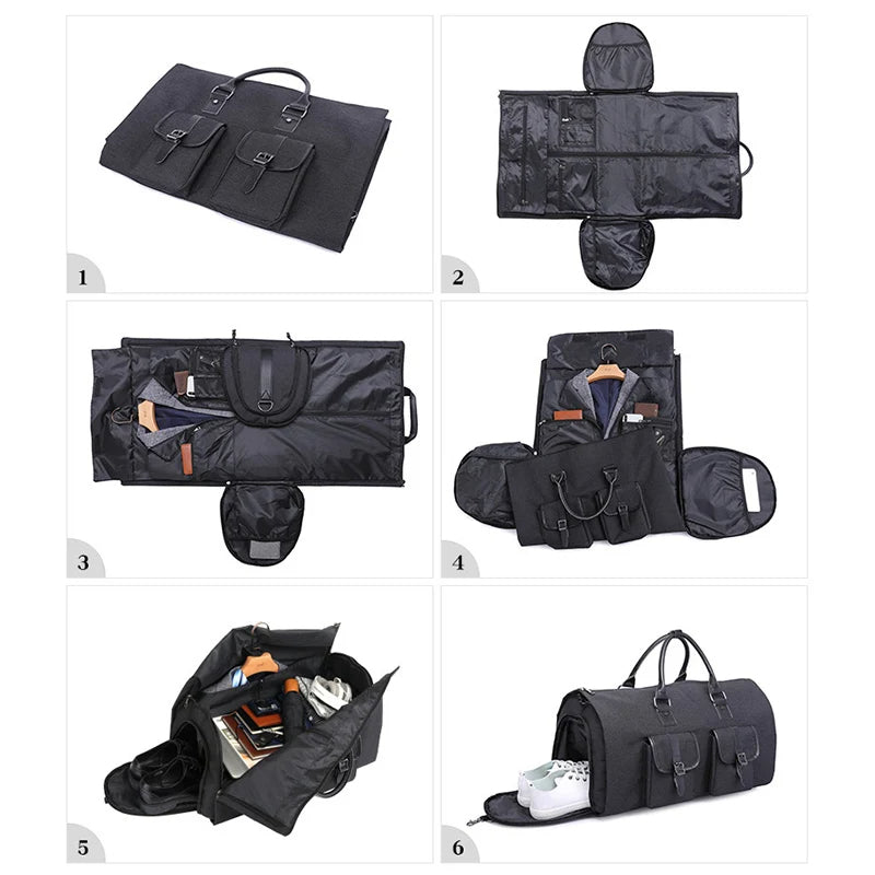 Multifunctional Foldable Suit Bag – Garment Duffel for Travel & Business