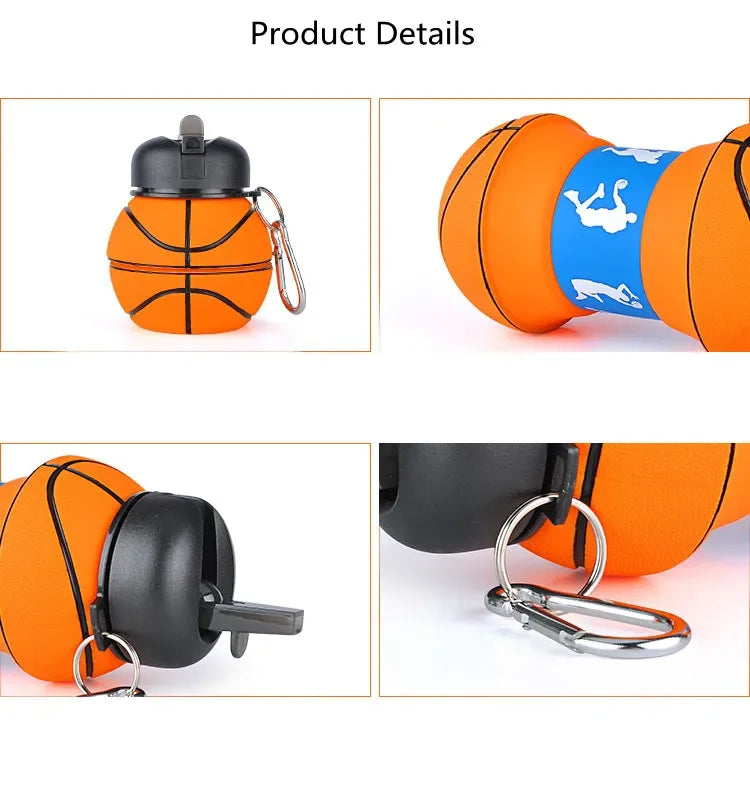 Foldable Sports Ball Bottle – Collapsible Water Bottle for Athletes