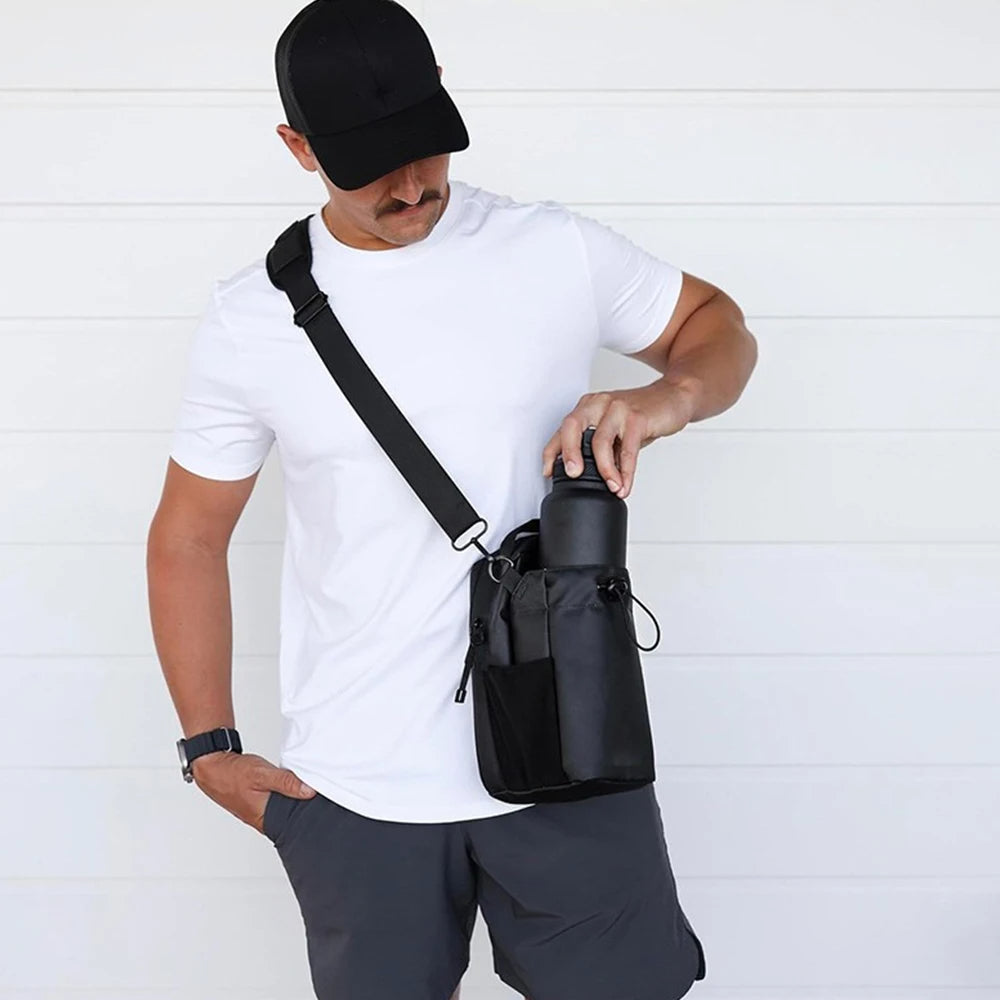Magnetic Water Bottle Bag – Hands-Free Gym Holder with Strong Clip
