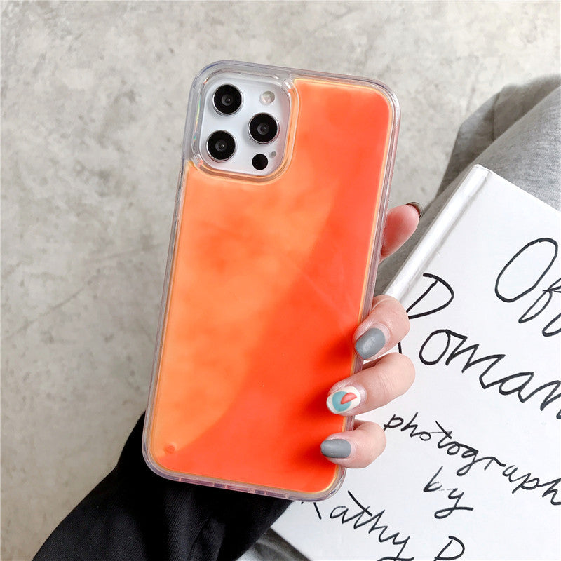 Luminous Quicksand Phone Case – Glow-in-the-Dark Liquid Glitter Cover
