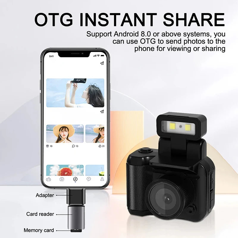 Mini Monoreflex Style Camera – Retro Design, Digital Functionality