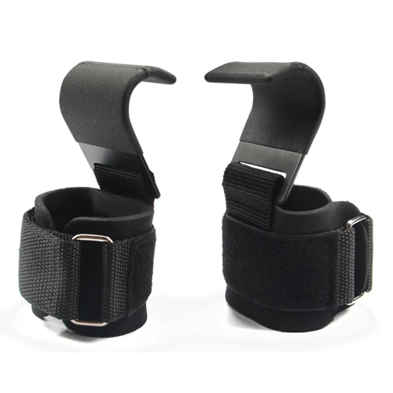 Weight Lifting Hooks with Wrist Straps – Heavy Duty Grip Support