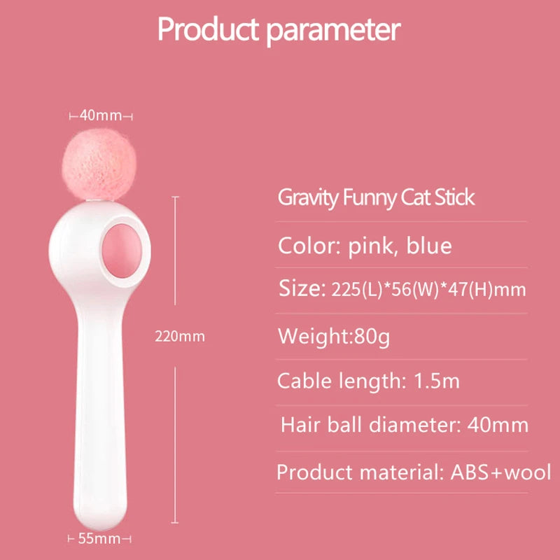 Cat Retractable Stick Feather Toy – Interactive Telescopic Teaser Wand