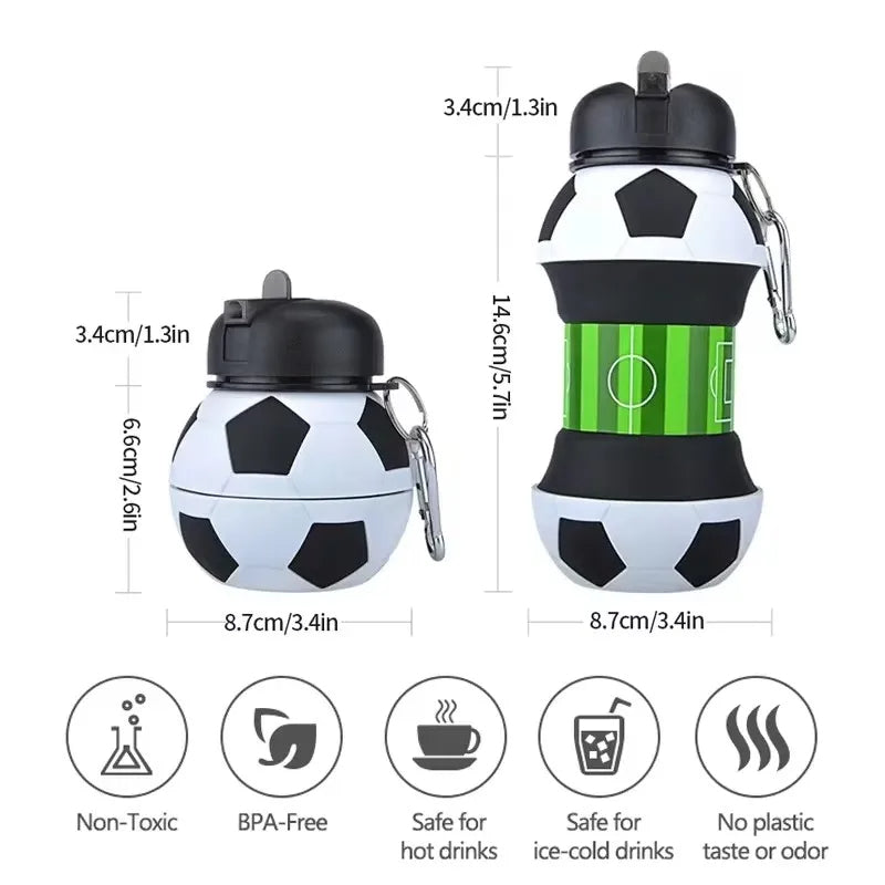 Foldable Sports Ball Bottle – Collapsible Water Bottle for Athletes
