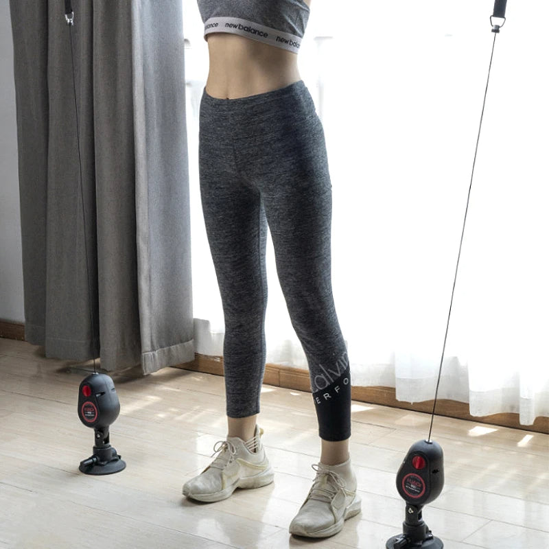 Fitness Resistance Pull Down Rope Trainer – Suction-Based Home Gym