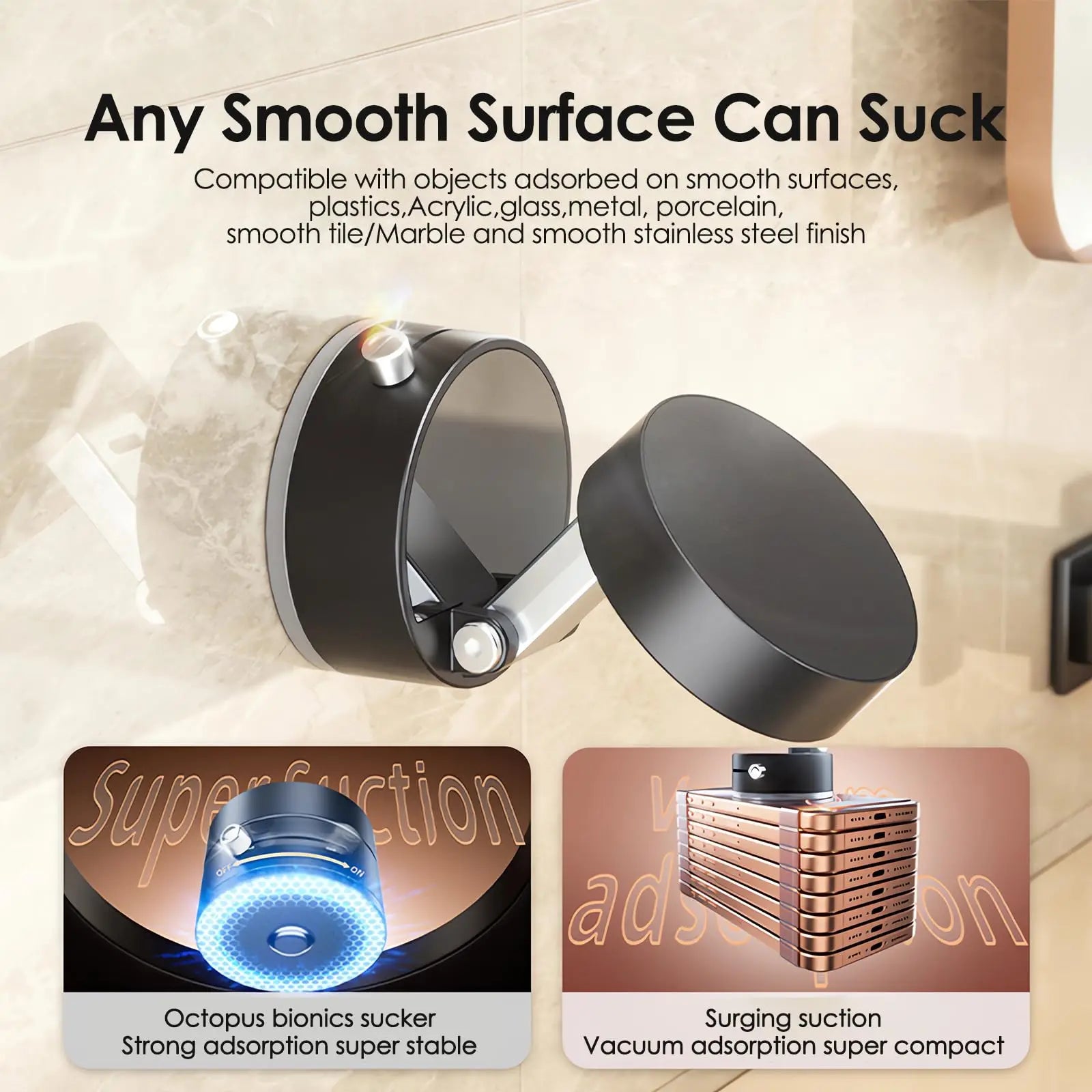 Vacuum Suction Cup Magnetic Phone Holder Stand Portable Foldable Mount for Iphone 16 15 14 13 12 Multi-Function Car Accessories